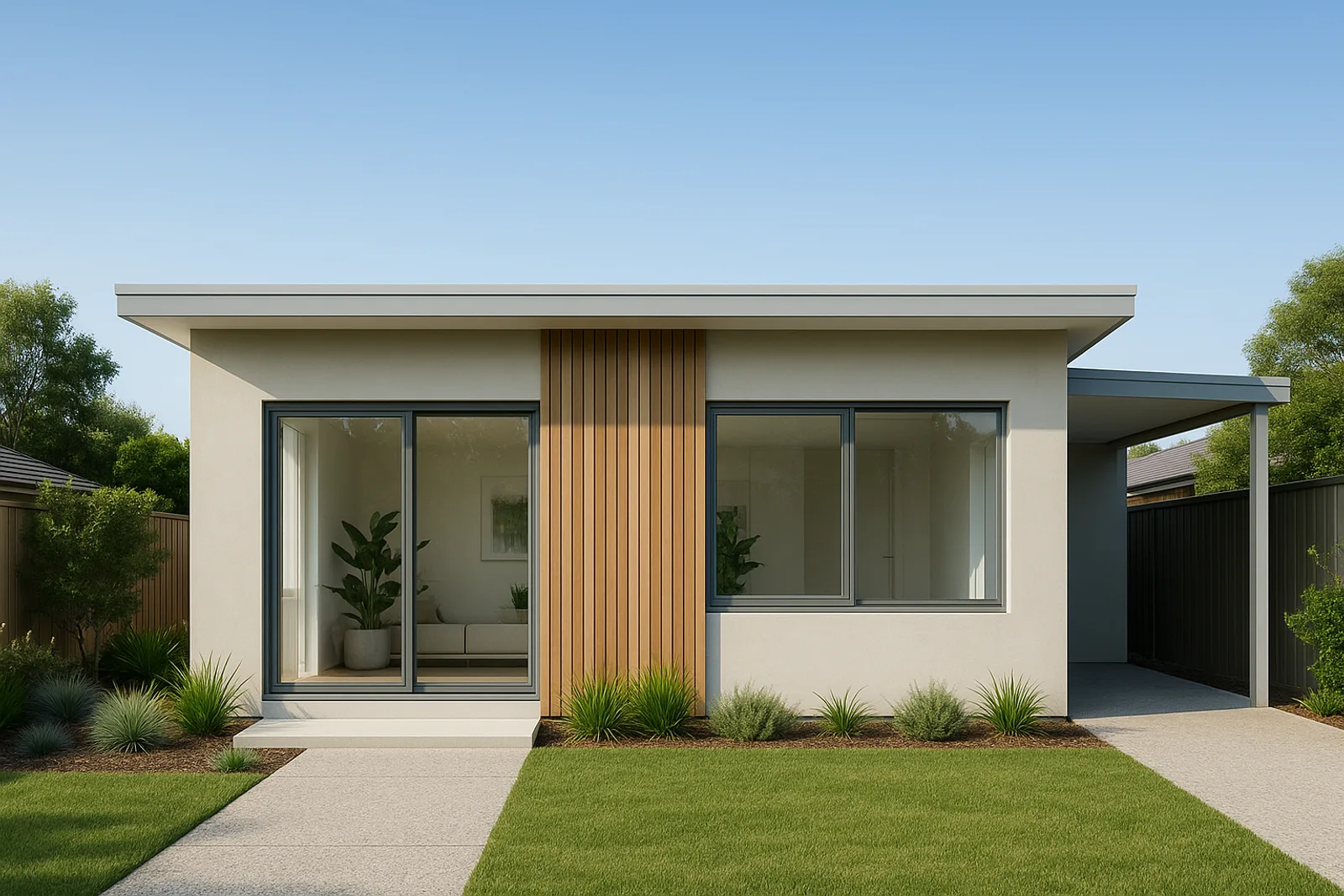 Tranquil home design elevation