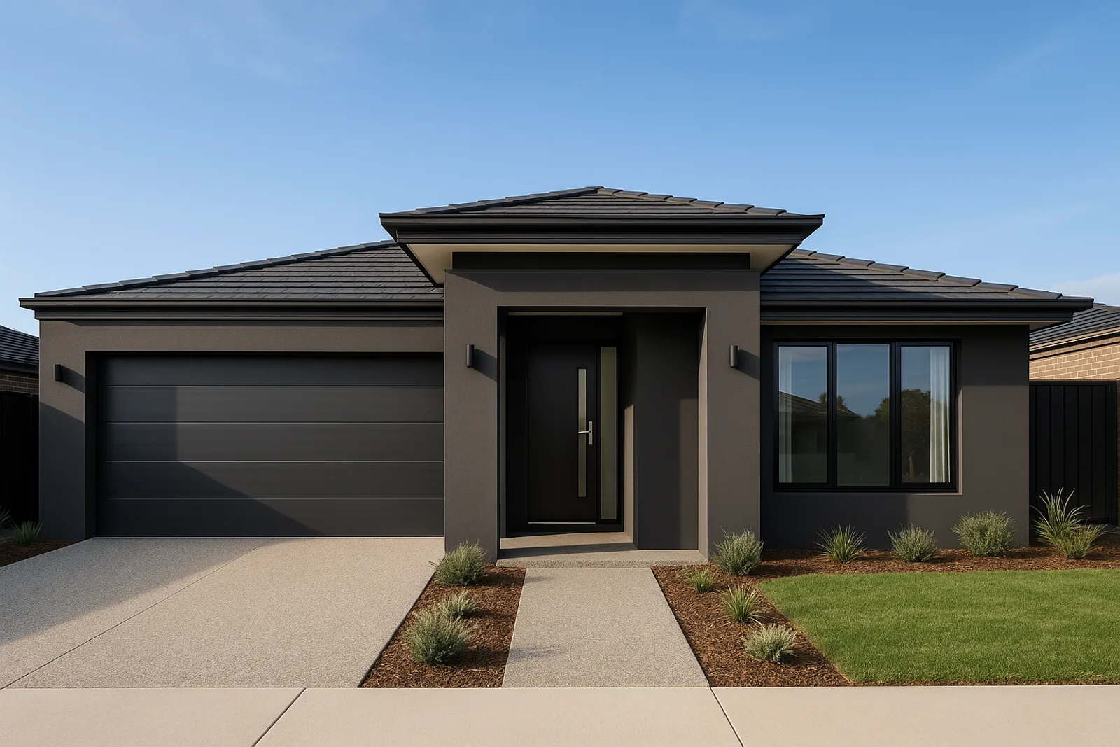 Volcanic home design elevation